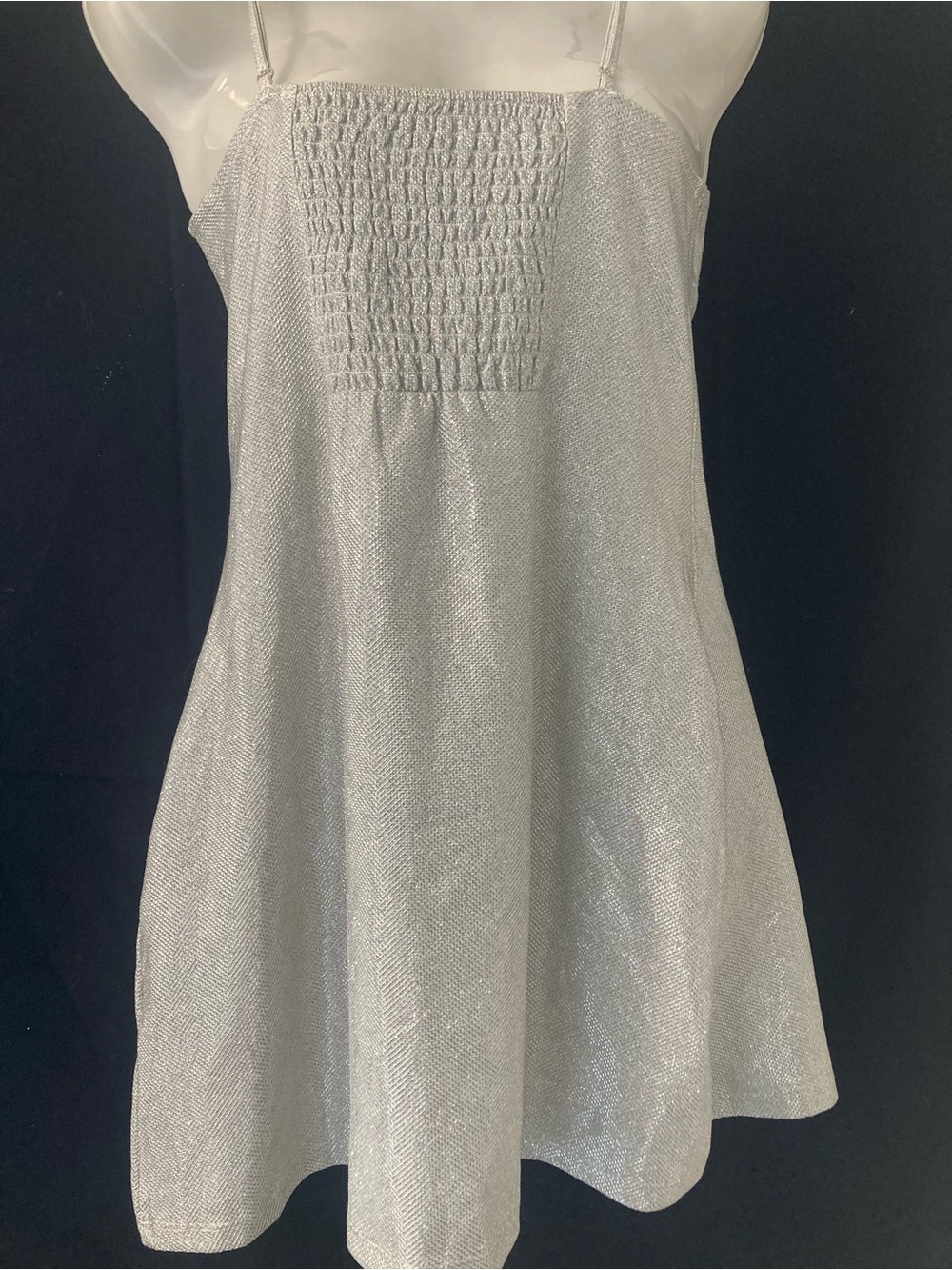 Divided Y2K Silver Party Mini Dress S